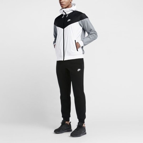 nike windrunner white black wolf grey